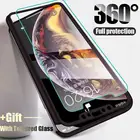 Защитные чехлы с полным покрытием 360 градусов для iPhone 11 Pro Max Xs Max XR X, чехол для iPhone 8 7 Plus 6 6s Plus SE 2020, чехол со стеклом