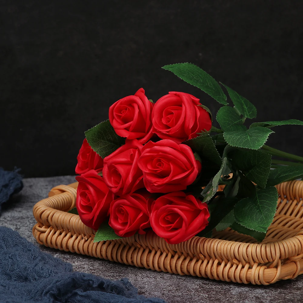 1 шт. искусственный цветок мыла роза Свадебный букет домашний декор ручной