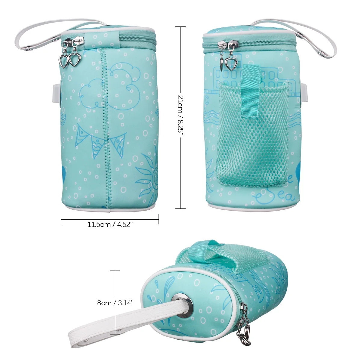 

USB Charging Newborn Baby Bottle Warmer Portable Outdoor Infant Milk Feeding Bottle Heated Cover Baby Nursing Insulated Bag