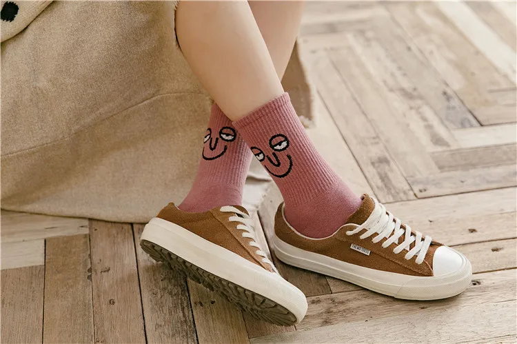 5 пар/упак. унисекс сюрприз Средние мужские носки Harajuku ColorfulWinter смешные мужские носки 100 Хлопок Kawaii Размер 35-42