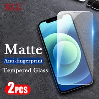 2pcs anti fingerprint tempered glass for iphone 11 12 pro max matte screen protector iphone 13 mini xr xs max 6s 7 8 plus glass