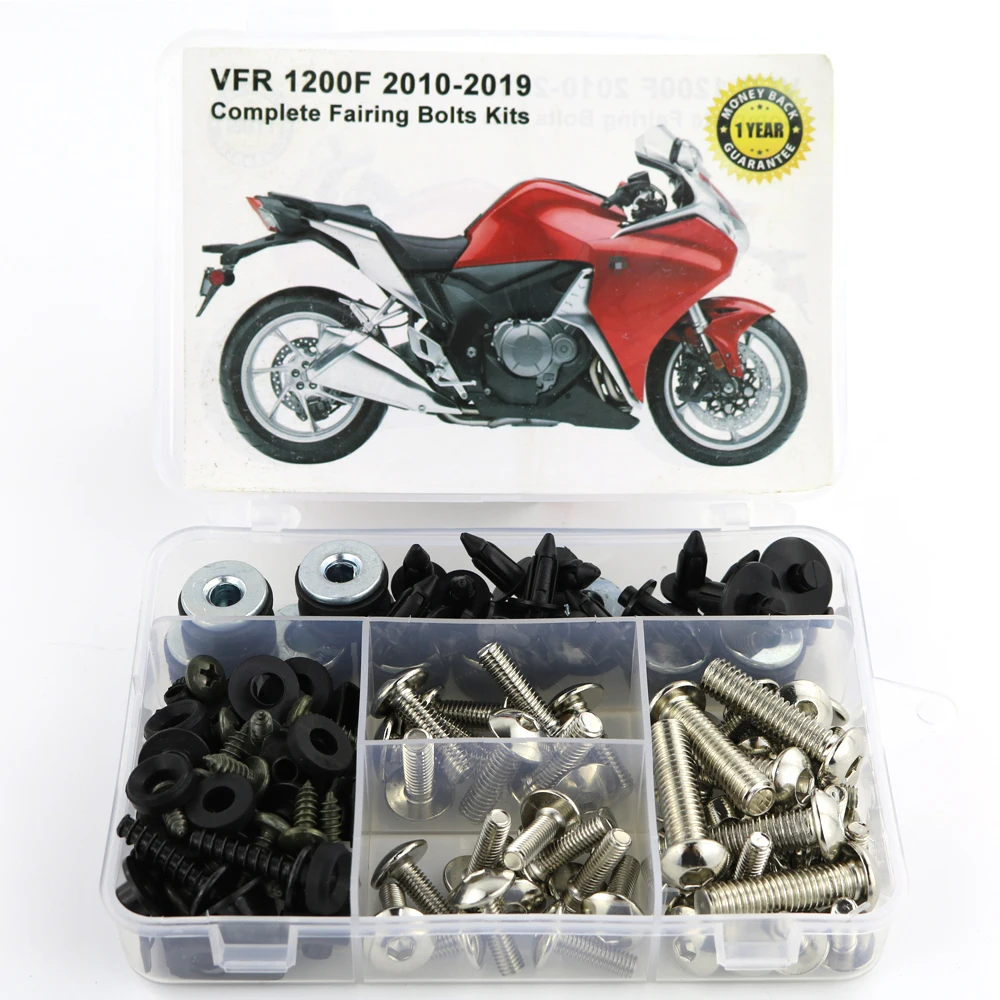 

Для Honda VFR 1200F VFR1200F 2010-2019 мотоцикл полный комплект болтов обтекателя полный зажим обтекателя скоростные гайки сталь