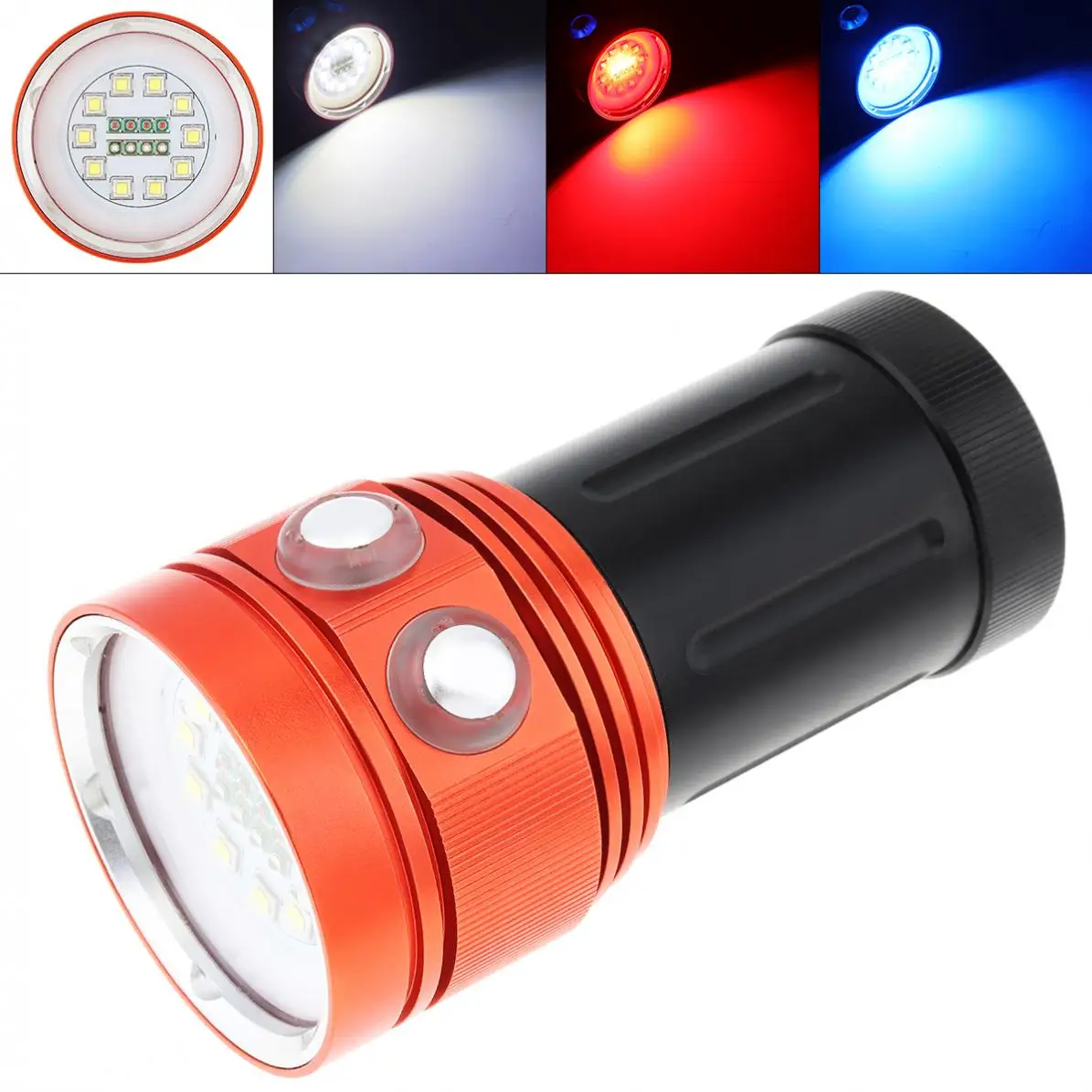 LED Professional Diving Flashlight Support Underwater 100mWaterproof IP68 Powerfull Flashlight for Photography Video Fill Light
