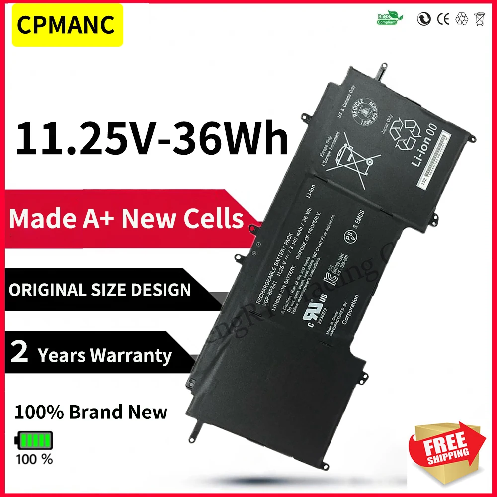 Аккумулятор для ноутбука Sony Vaio Flip 13 SVF13N SVF13N13CXB Series, 36 Вт/ч