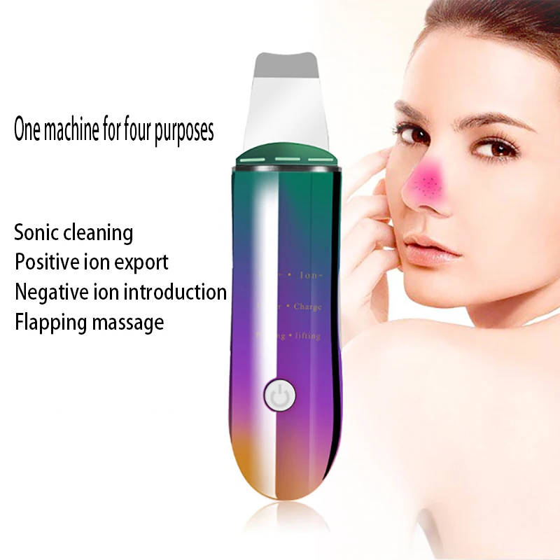 Ультразвуковой скруббер для удаления угрей акне поры Чистый пилинг лопата