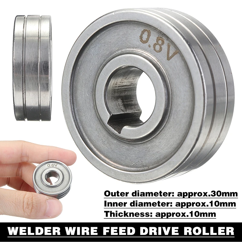 1pc 0.6*0.8 V Knurl Groove MIG Welder Wire Feed Drive Roller .030-.035 Wire Feeder Roll For MIG Welders Soldering Supply