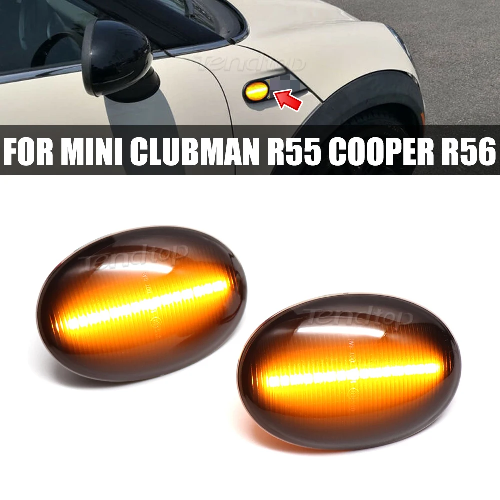 

Scroll Dynamic LED Flashing Turn Signal Lamp Side Marker Light Car Tuning For Mini Clubman R55 Cooper R56 R57 Coupe R58 R59