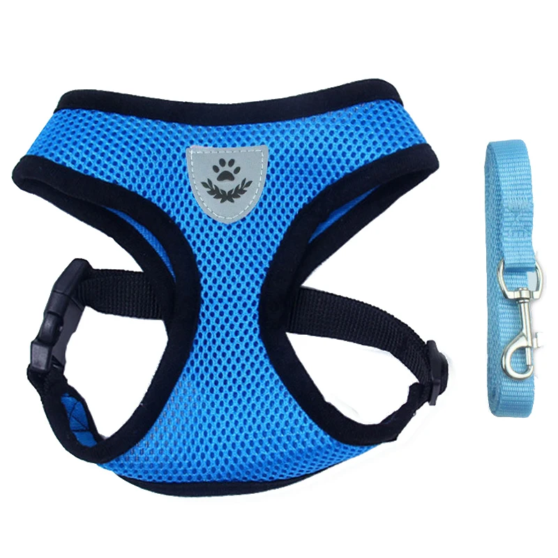 Дышащий поводок для собак жилет прогулок набор ремней маленьких и средних щенков