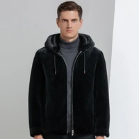 winter oversized warm soft faux fur jacket men long sleeve furry hoodies 2021 new fashion