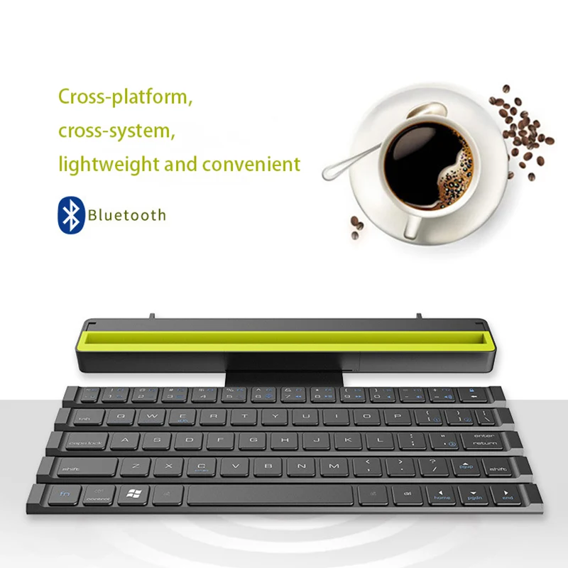 

Folding Bluetooth Keyboard Portable Keyboard 64 Keys Wireless Reel Keyboard For IOS Android Windows For Tablet Laptop Smartphone