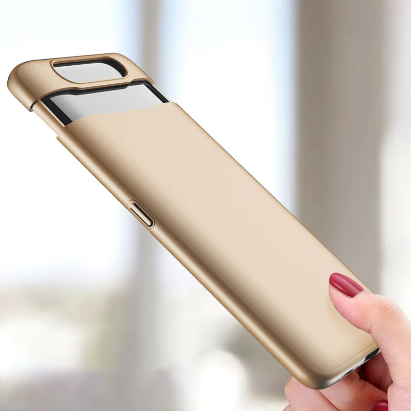 

Coque Lift Mobile Phone Case For Samsung A80 Ultrathin Frosted Anti-Knock PC Protective Shell Christmas Shockproof Back Cover