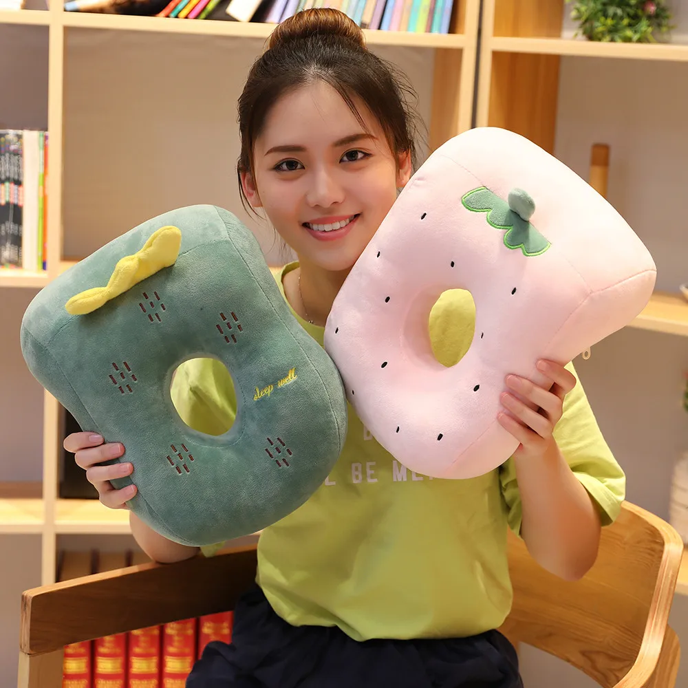 

33*24*12cm Nap pillow Cervical Noon comfortable Pillow Office Table School Desk Slow Rebound Air Breathable With Hole gift