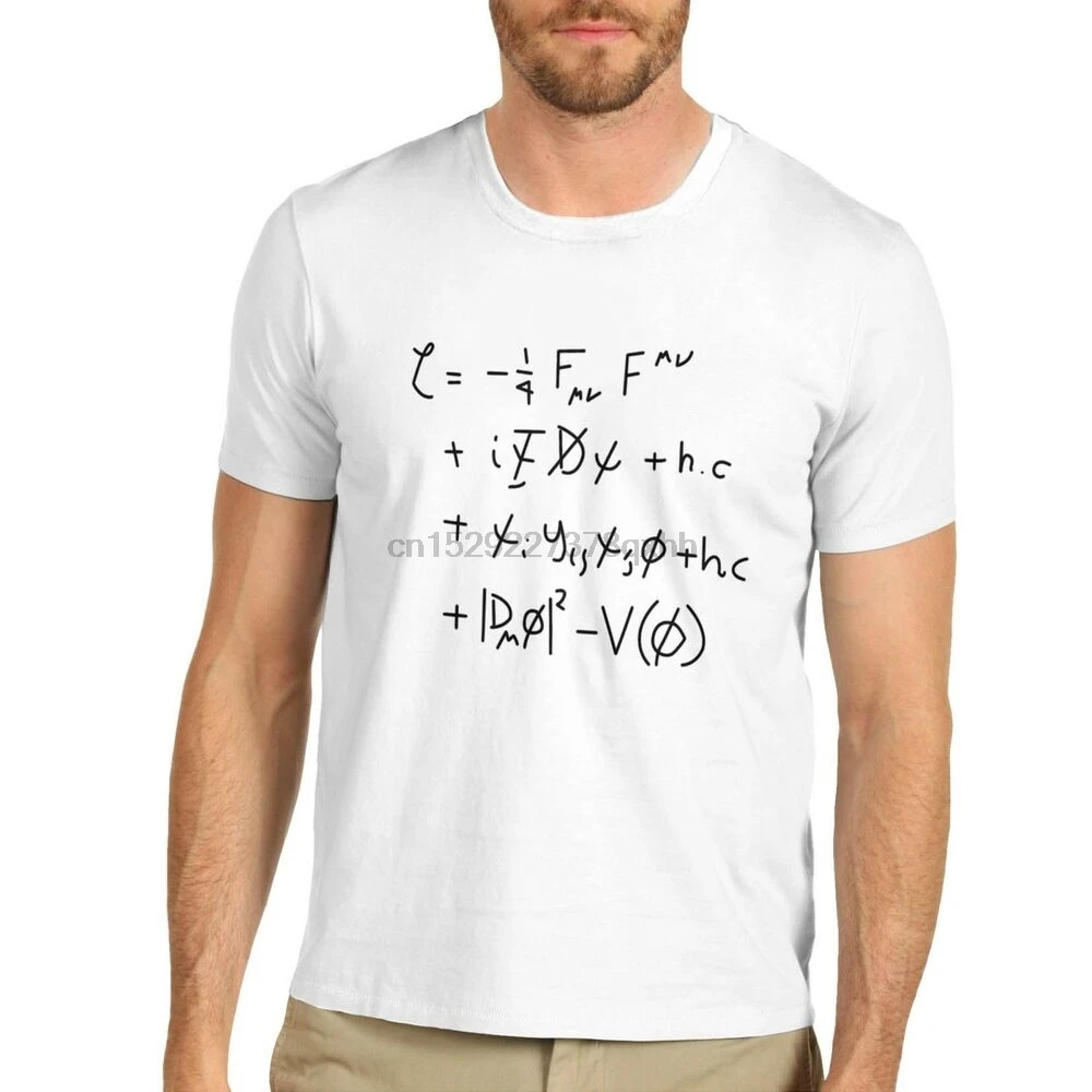 Забавная Мужская футболка стандартной модели математического уравнения|Мужские