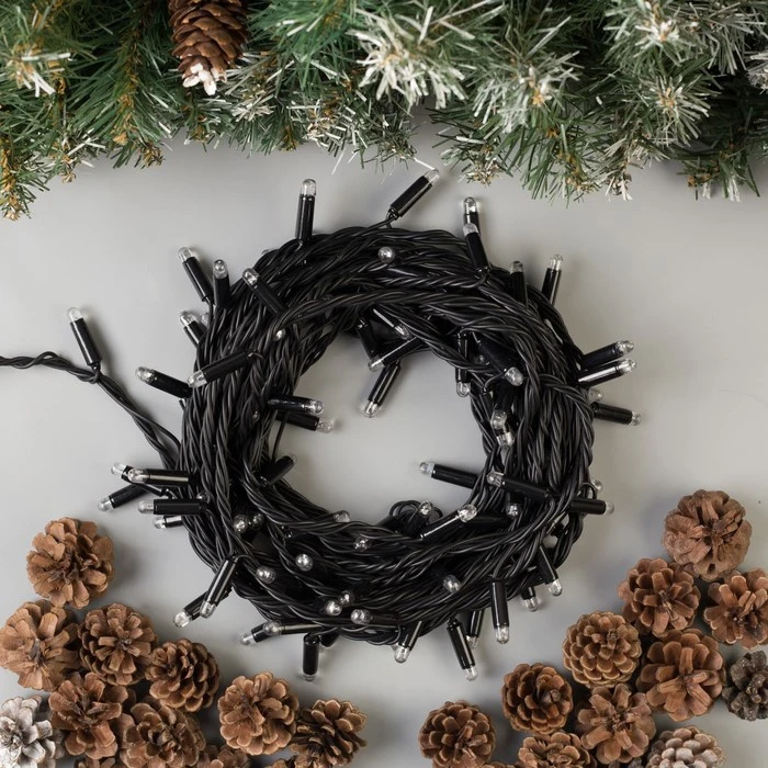 Гирлянда &quotНить&quot уличная УМС 10 м 3W LED(IP65 O) 100 220V мерцание нить тёмная свечение