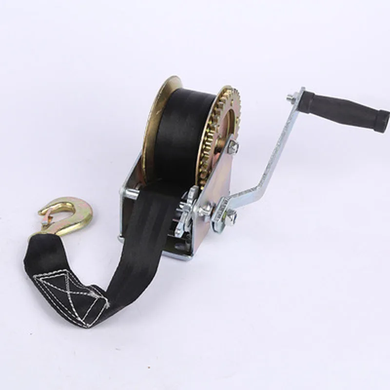 

2000lbs-3000LBSx8m Boat Truck Auto Self-Locking Hand Manual Galvanized Steel Winch Hand Tool Lifting Sling.