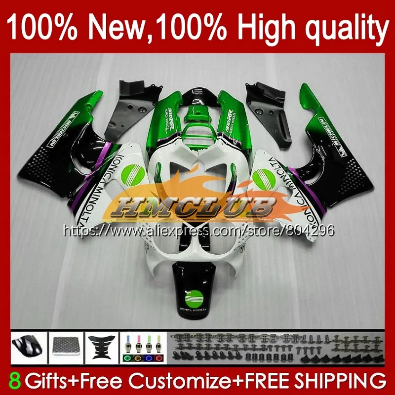 

Комплект кузова для HONDA CBR900 CBR893, зеленый, белый RR CBR 900 893RR 8No.147 CBR893RR 94 95 96 97 CBR900RR 1994 1995 1996 1997 обтекатель