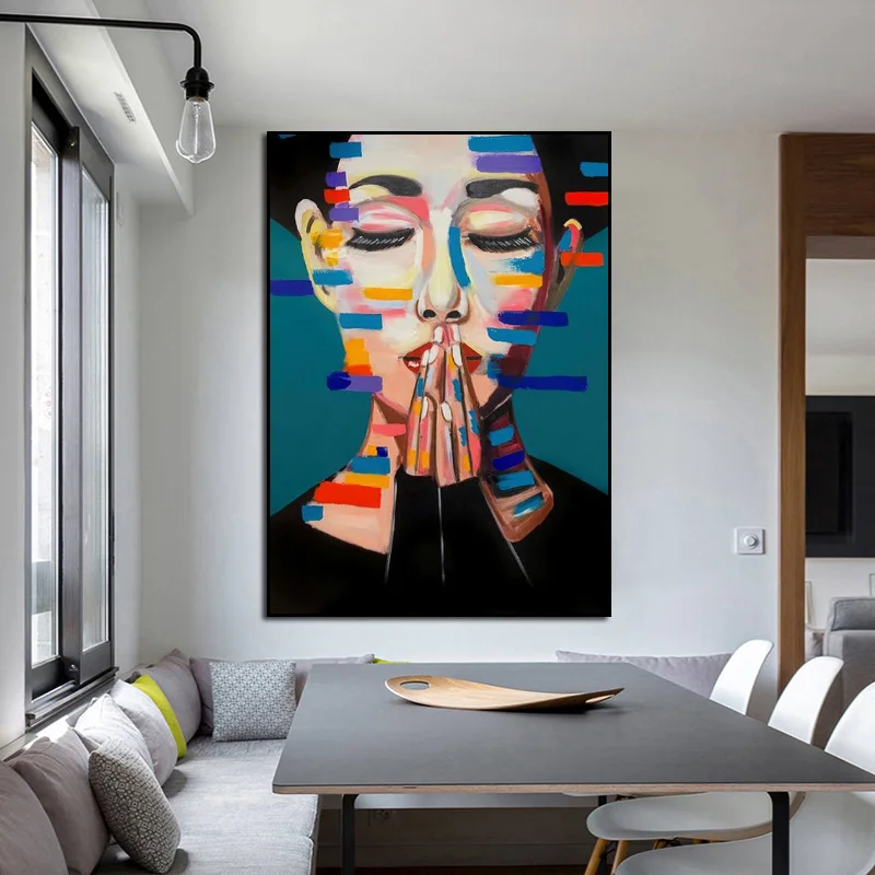 Настенный постер в скандинавском стиле с изображением женщины Картина на холсте