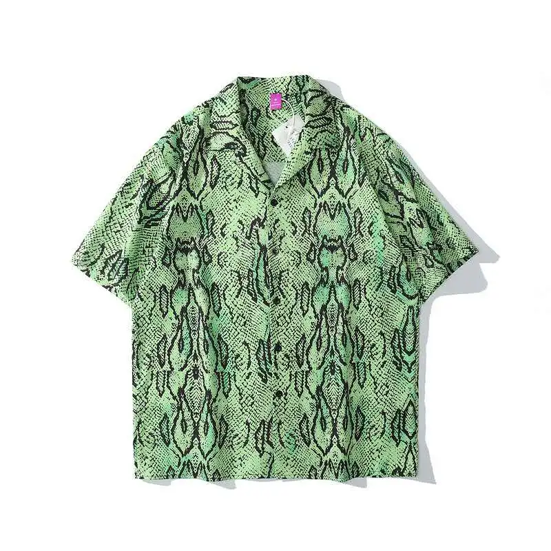 

2021 Summer Men's New Trendy Brand T-shirt European High Street Retro Cashew Flower Short-sleeved Shirt for Lovers A121