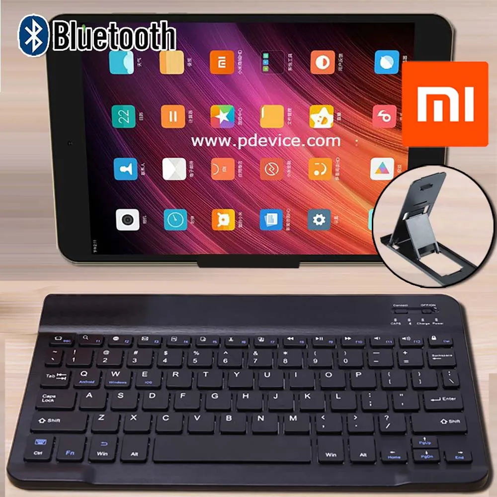 Тонкая Bluetooth клавиатура портативная беспроводная для Xiaomi Mi Pad 4 Plus планшет