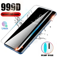 uv tempered glass for samsung s20 ultra s21 plus s10 s10e screen protector note 10 plus 20 ultra s 9 8 s9 s8 phone accessories