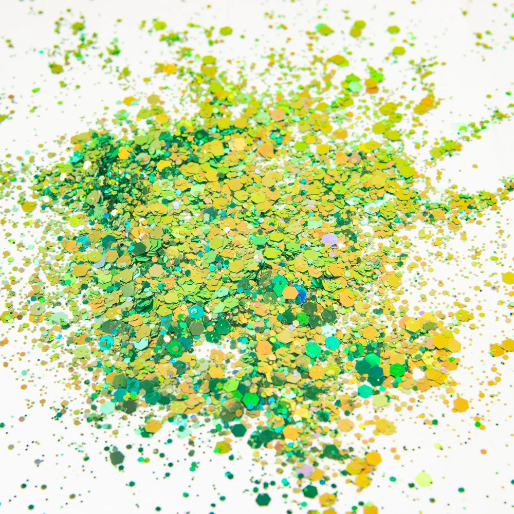 Блестящий Порошок для ногтей хлопья блестящая голографическая шестиугольная