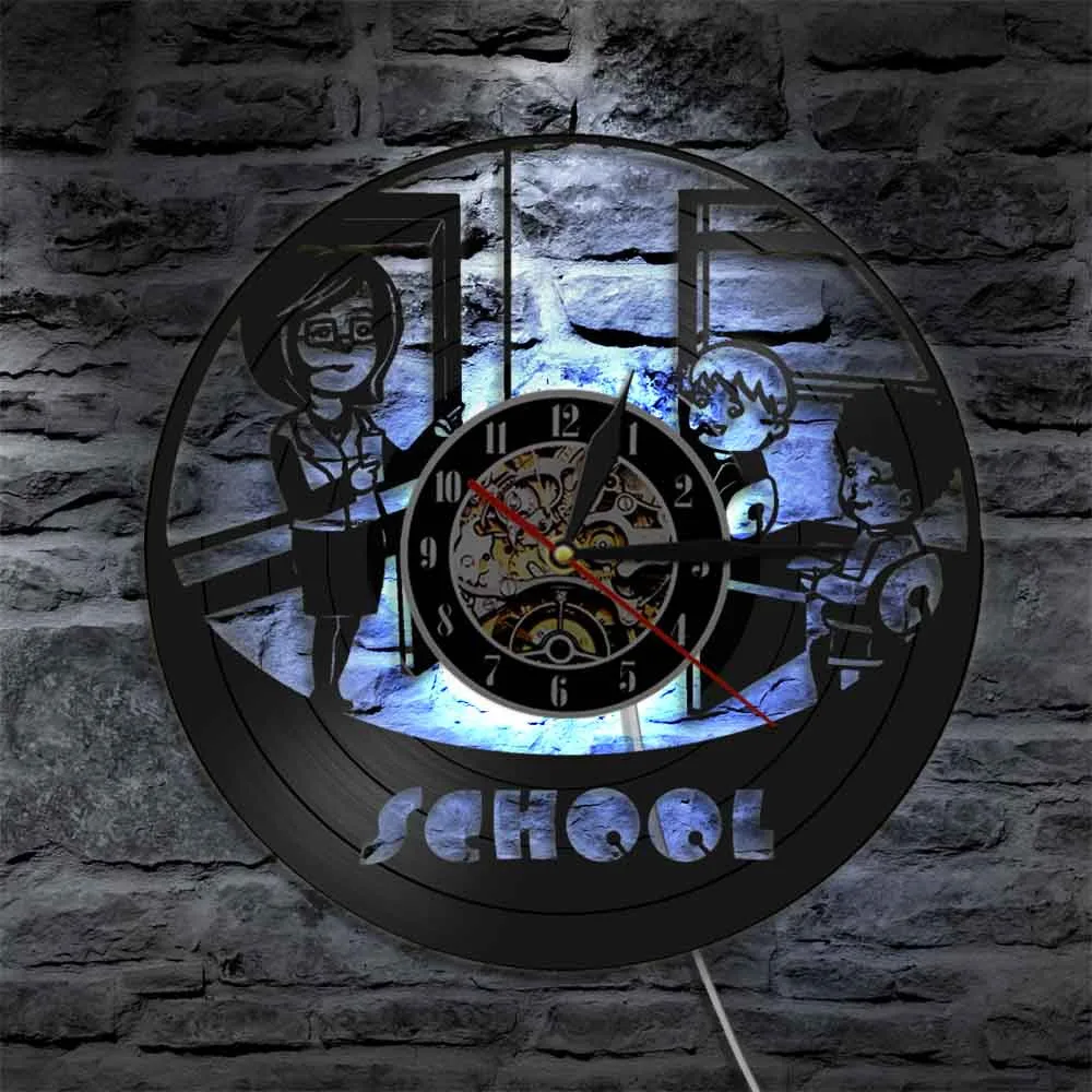 Часы настенные виниловые для учителей и студентов | Дом сад
