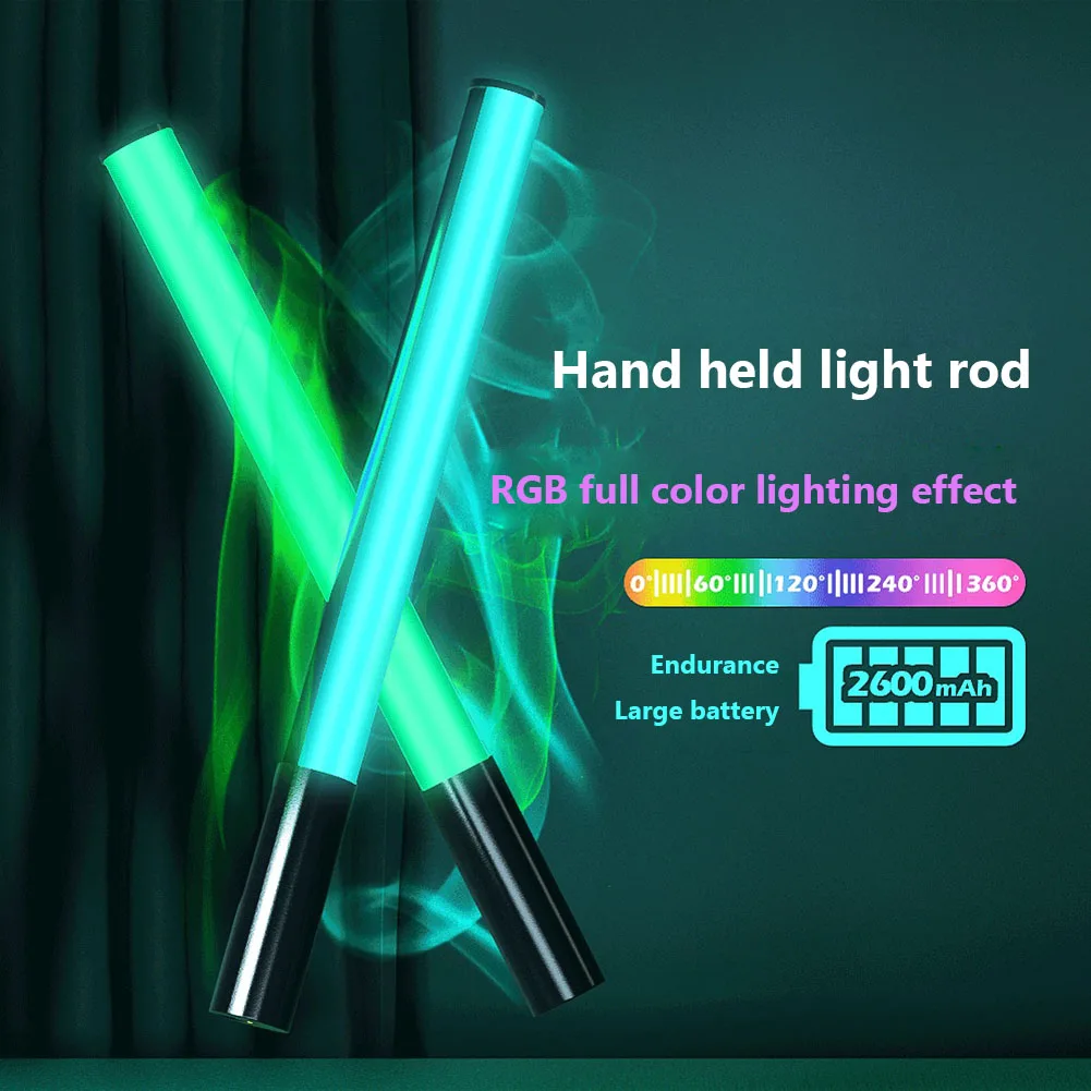 

Ручной RGB светодиодный светильник, перезаряжаемый светильник для фотосъемки, цветная светодиодная лампа, заполняющий светильник saber 1000 люм...