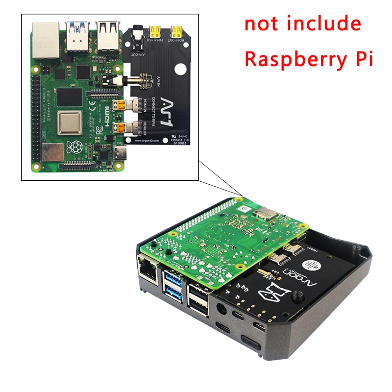 Raspberry Pi 4 Алюминиевый Чехол, металлический корпус ABS, коробка с вентилятором, радиатор, выключатель питания, съемная крышка GPIO для Raspberry Pi 4, Модель B