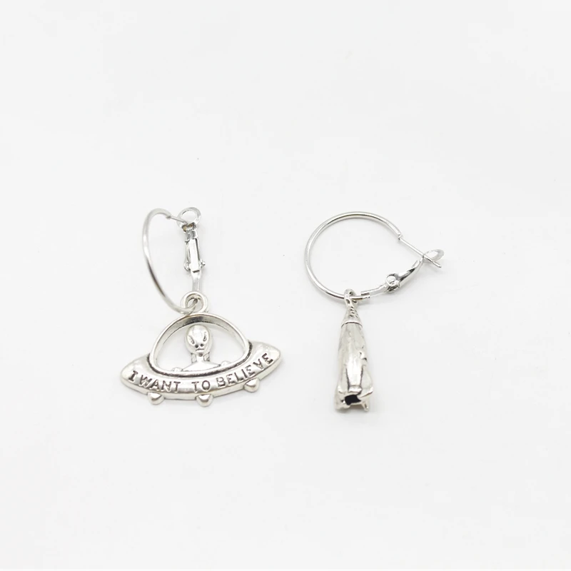 Модные висячие серьги в стиле ретро тибетский инопланетянин с летающим диском