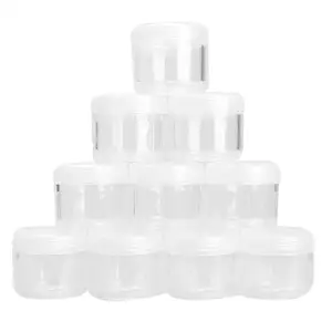 10 шт. прозрачный пластиковый цилиндрический контейнер для косметики Портативный путешествия макияж ящик для хранения ногтей бисера драгоценные камни чехол бутылк SSwell