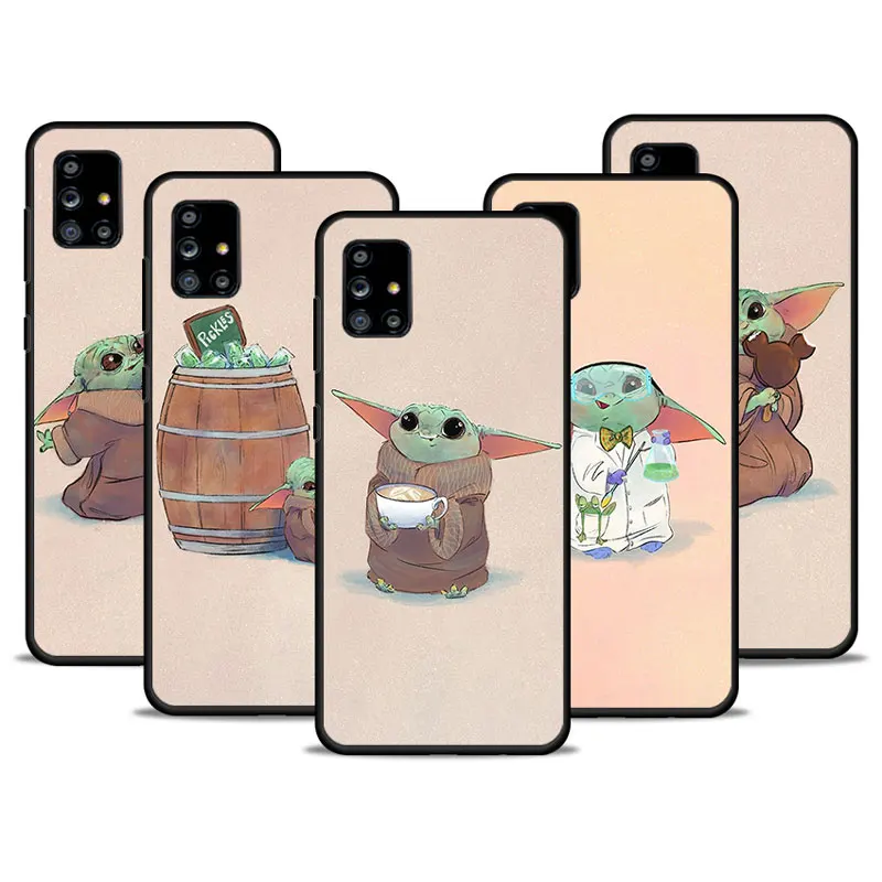 

Star Wars Cartoon Yoda For Samsung Galaxy A52S 5G A71 A51 A32 5G A12 A21S A31 A41 Silicone Soft Cover Black Phone Case