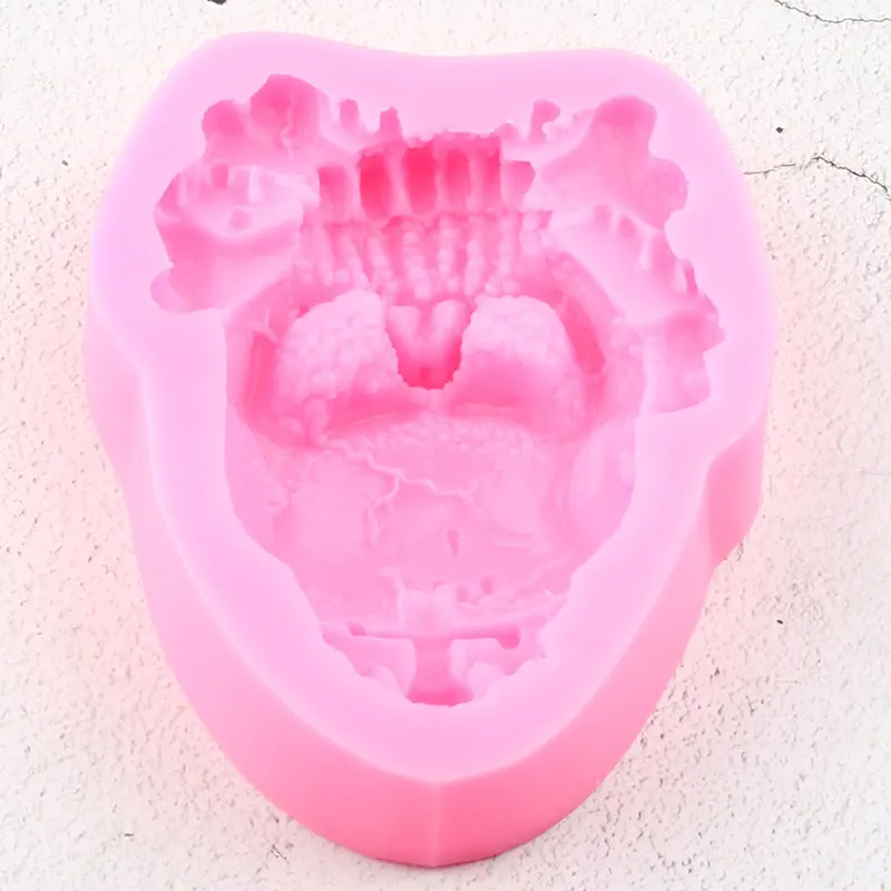 3D крест Скелет Череп силиконовые формы Хэллоуин торт инструменты для украшения
