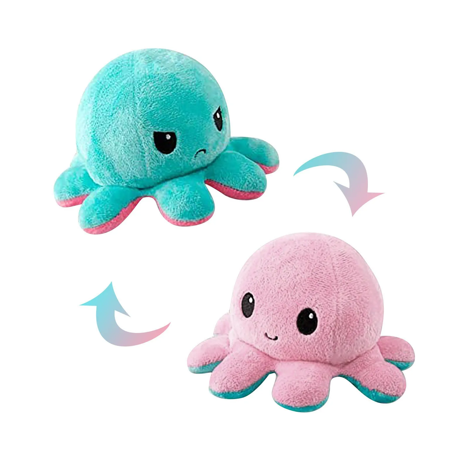 

Two-side Plush Dolls Fidget Toys Peluche Creative Mascots Soft Octopus Peluche Toys Double-sided Toys Popular Doll Squishy