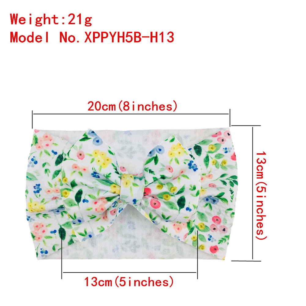 

30Pcs/Lot,5Inch Newborn Prints Waffle Bows Headbands Bowknot Baby Headband Elastic Headwear Kid Girls Christmas Hair Accessories