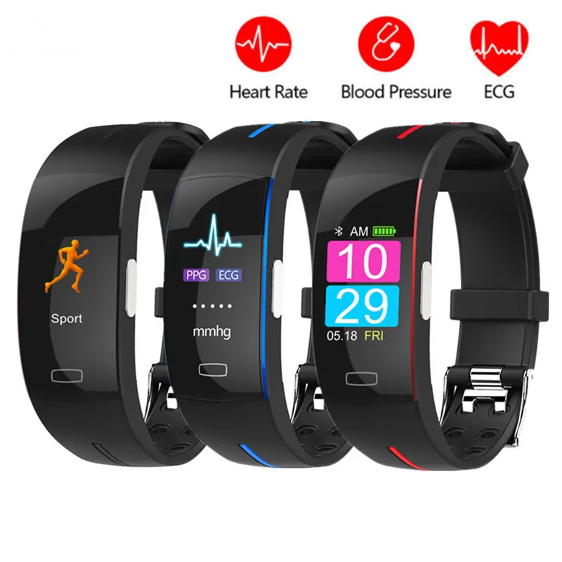 H66 крови Давление Смарт монитор сердечного ритма PPG браслет ЭКГ P3 плюс й фитнес