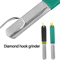 fishook sharpener portable outdoor double groove fishing hook sharpening hone fishing grinding hook sharpener tool accessories
