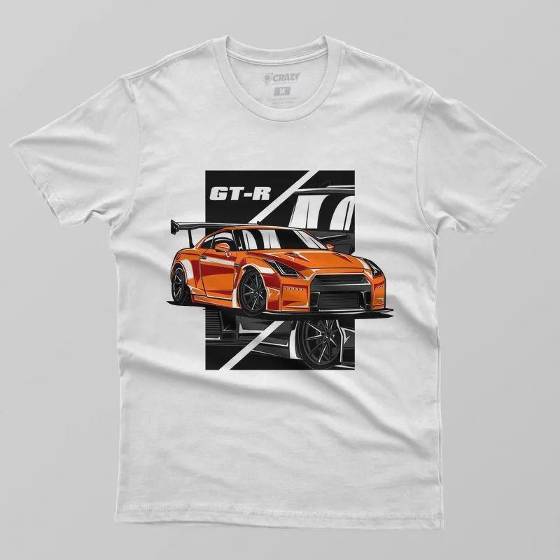 Оранжевая Мужская футболка Nissan Gtr|Мужские футболки| |