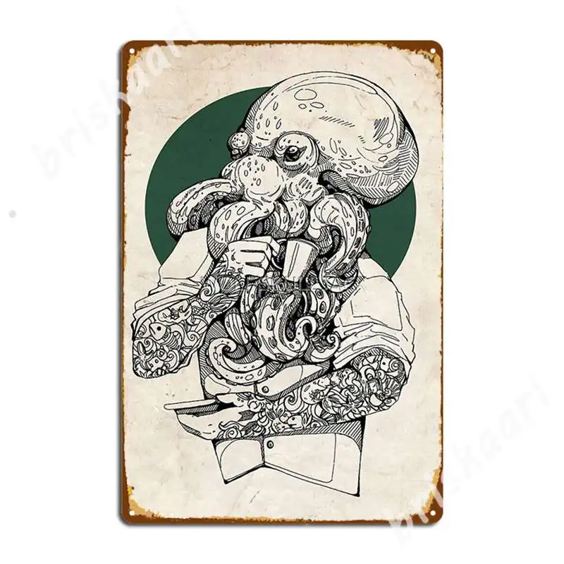 

Mr Octopus Print/Case Metal Signs Cinema Kitchen Custom Home Plates Tin sign Posters