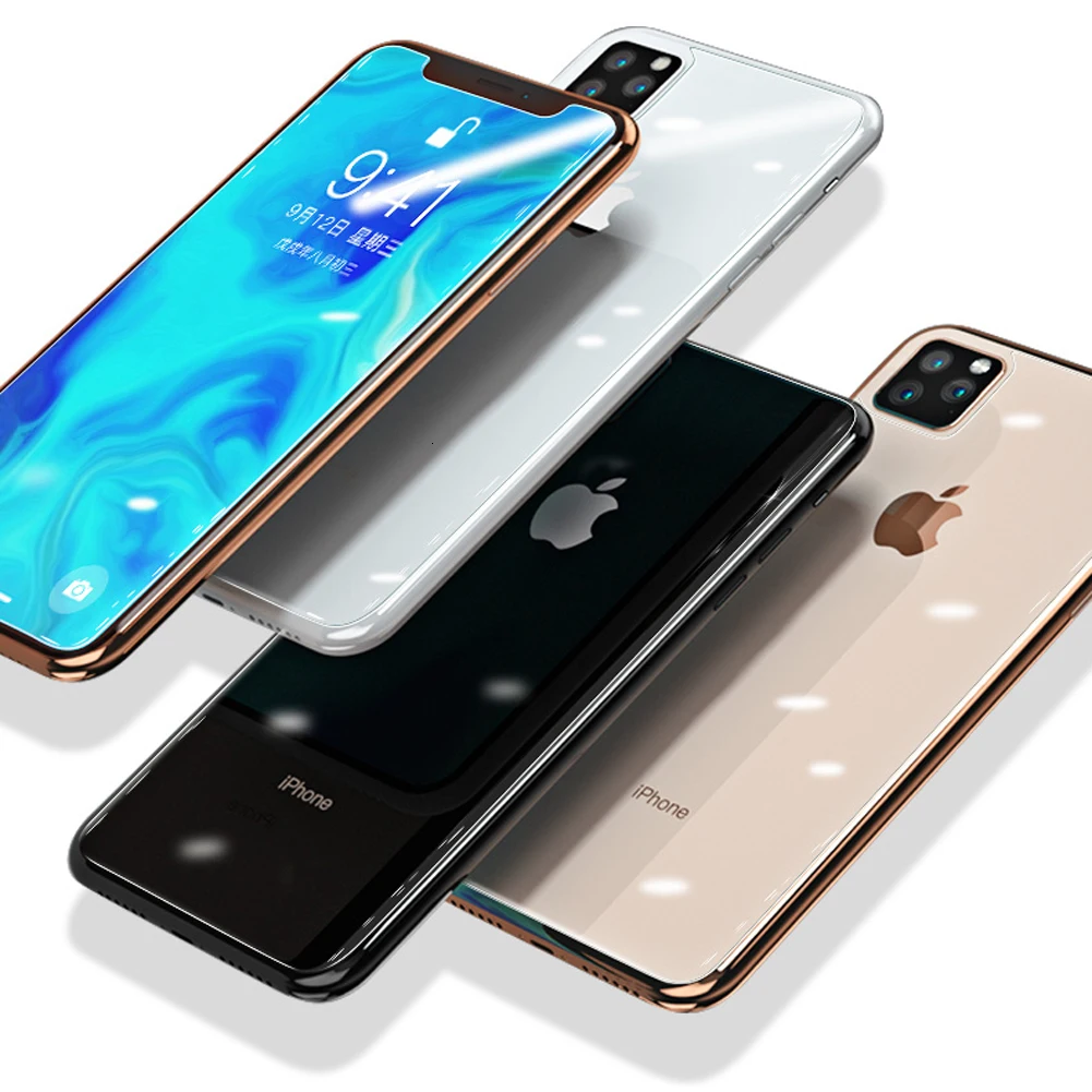 Передняя + задняя пленка для камеры объектива iPhone 11 Pro Max 2019 закаленное стекло