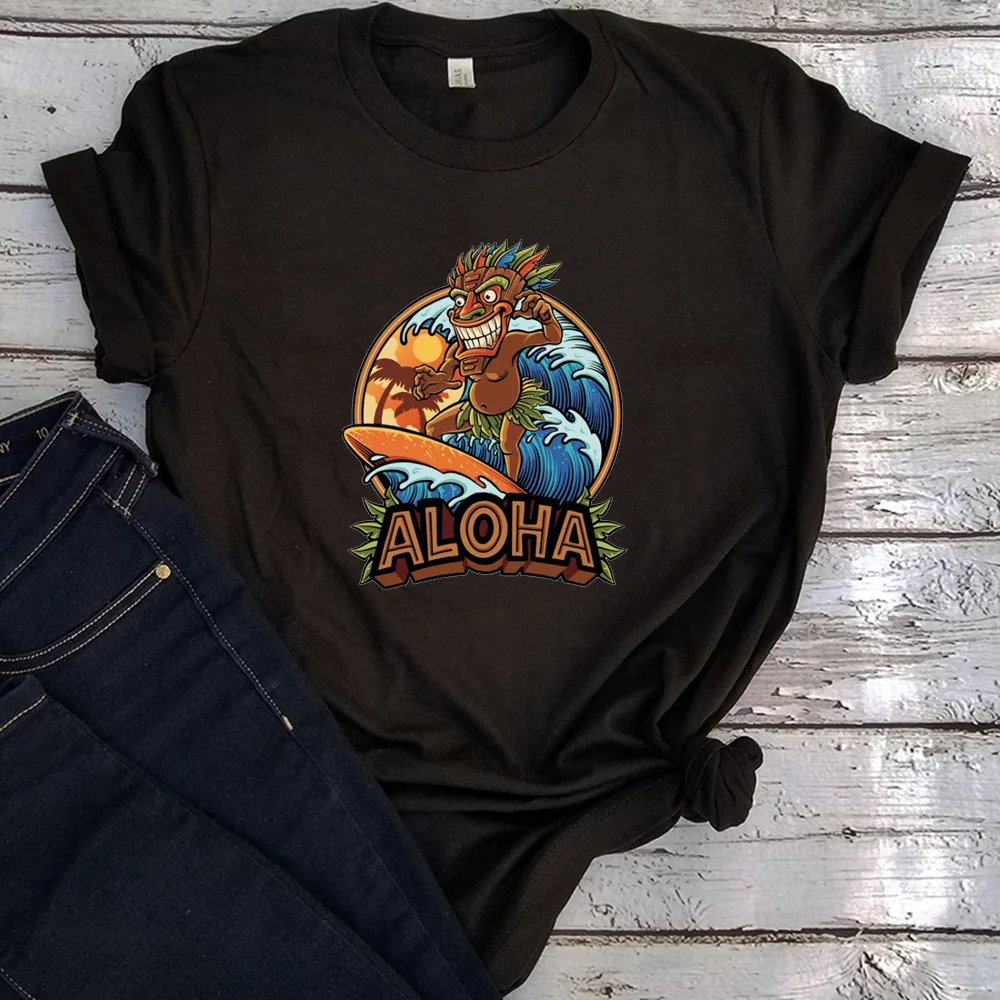 

Aloha Surfer Mens T Shirts Harajuku Hawaii Beach Vacation Graphic Tees Men Streetwear Beach Woman Tshirts Oversized Gift