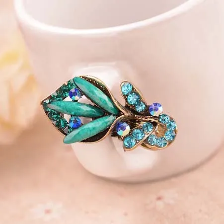 Retro Tulip Flower Small Hair Clip Antique Bronze Plating Jewelry For Women Classsic Hairgrips Accessories | Украшения и