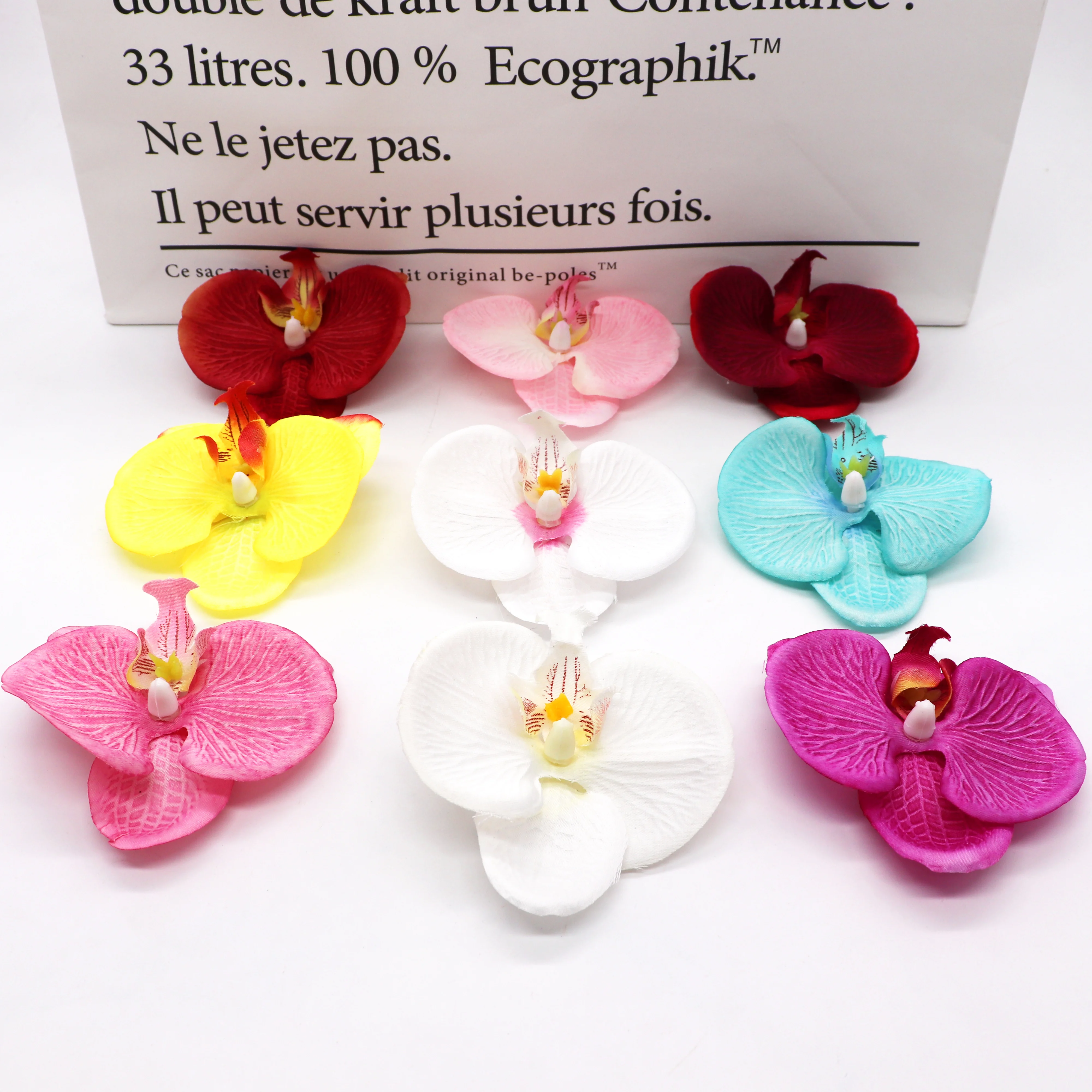 10 шт./лот искусственные цветы Бабочка Орхидея для свадебвечерние украшение дома