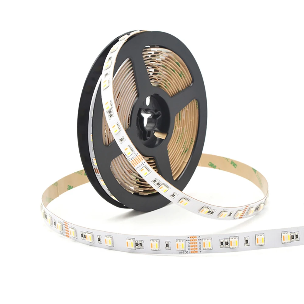5050 SMD RGB + CCT гибкий Светодиодные ленты светильник 60led/m CW/RGB WW гибкие светодиодные