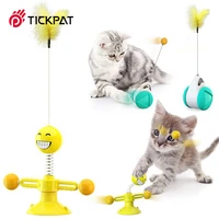 cat toy pet windmill teasing interactive toy turntable funny cat stick puzzle training with catnip feather cat toys pet supplies