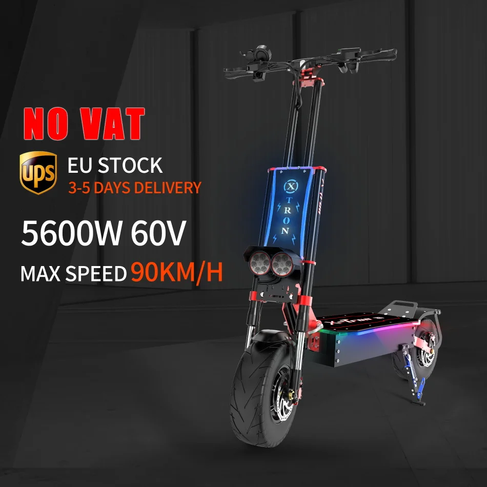 

EU STOCK 60V 5600W Electric Scooters Adults 13" Tires Big Wheel 85km/h Kick Scooter Daul Motor Scooter Electric Motorcycle