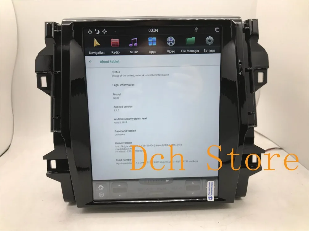 12,1 дюймов вертикальный tesla стиль Android 8,1 автомобильный dvd-плеер gps для Toyota Fortuner для авто AC px6 carplay