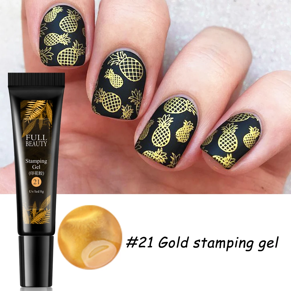 8 мл Гель краска для стемпинга неоновый зеленый лак гель лаки ногтей дизайн нейл