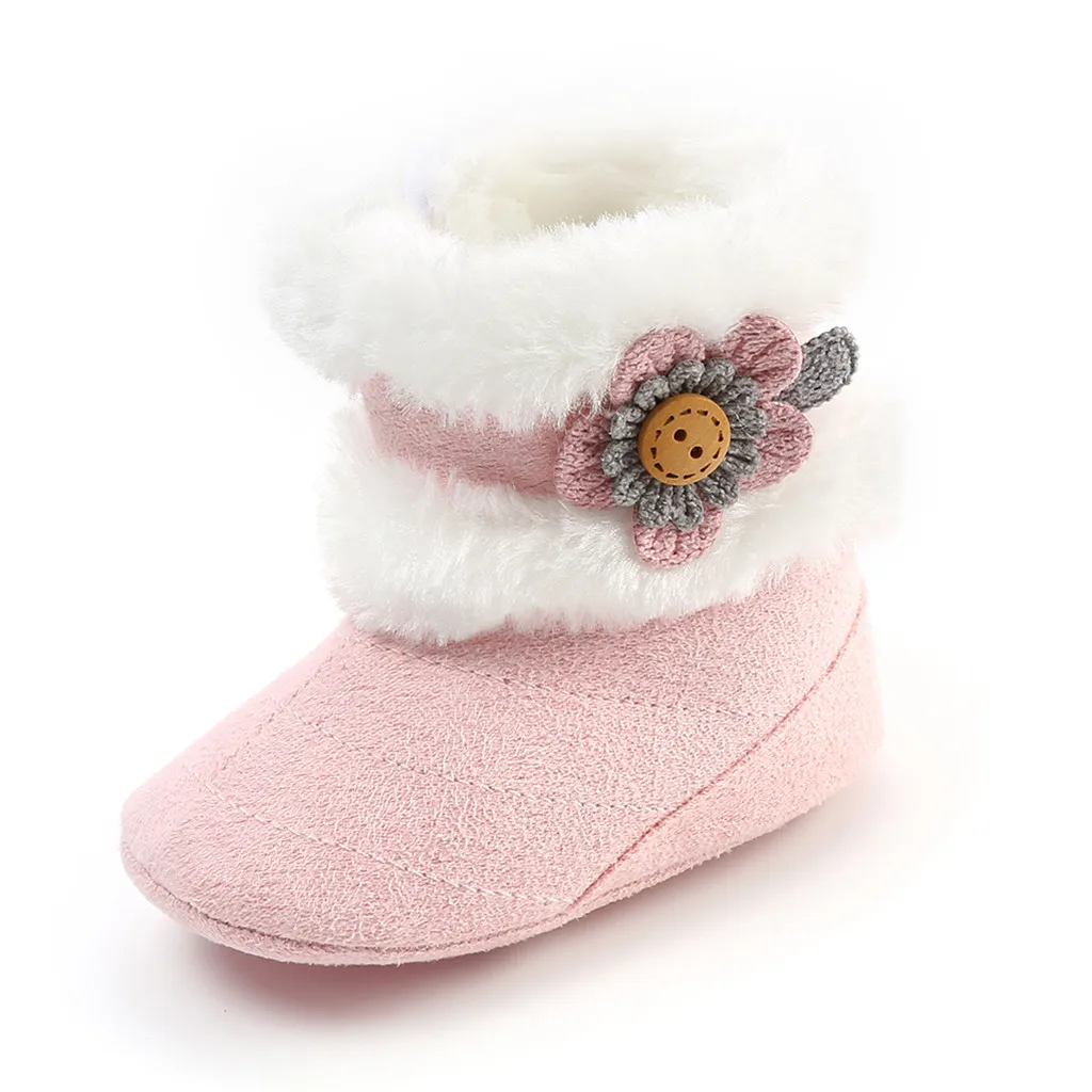 Ботинки для новорожденных девочек обувь маленьких мальчиков и Зимние теплые
