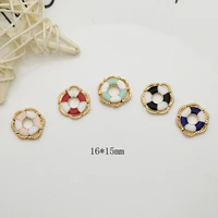 20pcs life ring enamel charms alloy lifebuoy navigation pendants golden color life ring charms fit jewelry making accessories