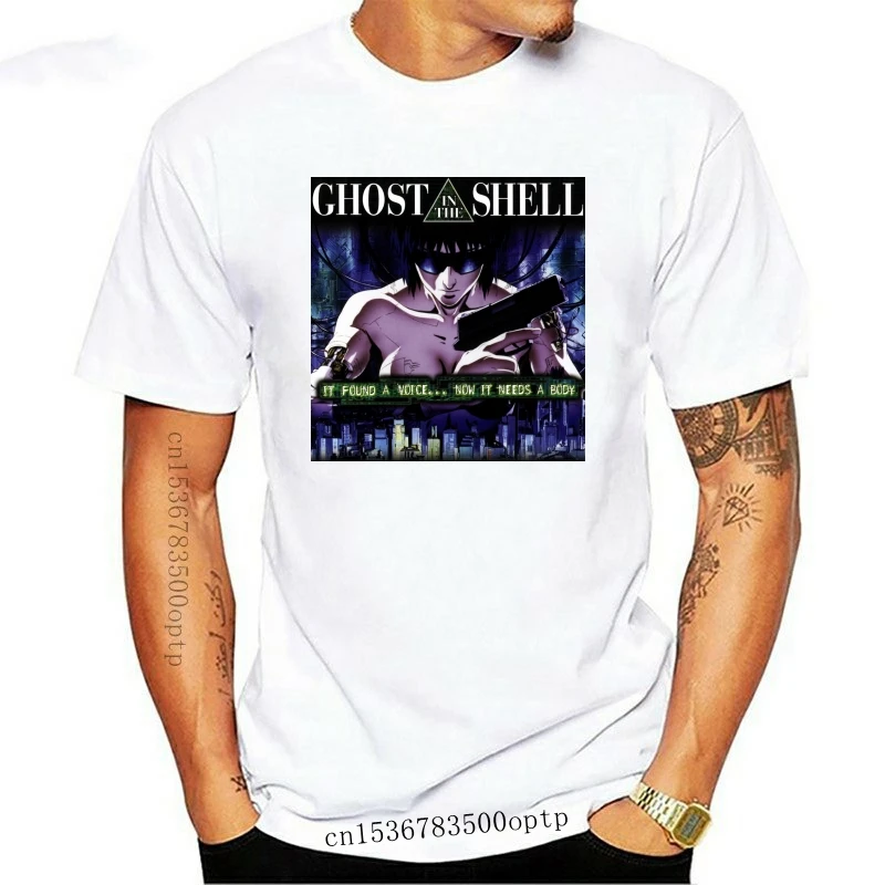

New 2021 Fashion 100% Cotton Men T Shirt Tees Custom Rare Ghost In The Shell Vintage Reprint 80S Manga Anime T-Shirt Usa Cool Sh